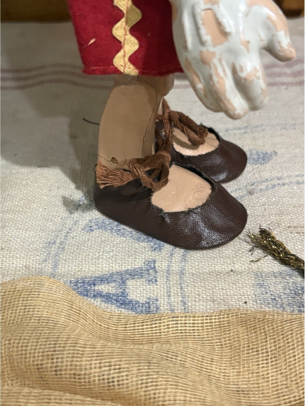 Antique 1939 Crown toy Co Pinocchio Walt Disney Composition Doll, Complete - Picture 15 of 15
